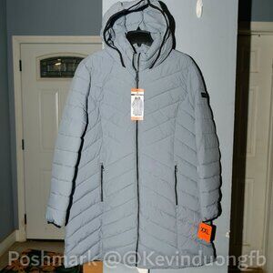 Women's Stretch Walker Coat, DKNY , Red